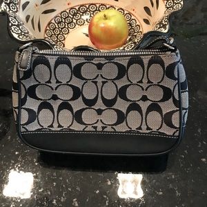Authentic- Vintage Coach mini bag- black and grey
